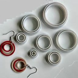 Generic Polymer Clay Earring Cutter, DIY Jewelry Making Kit, 7pcs (1cm-5cm) Varying Colors, Adults & Kids, Non-Foldable, Craft Kit, Earring Making Tools-picture-27