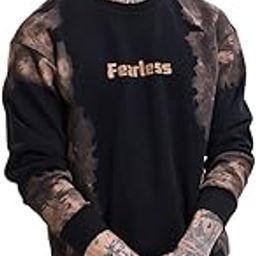 Men's Sweatshirt | Fearless Graphic Print Design | Cotton Blend Fabric with Relaxed Fit & Full Sleeves | Casual & Streetwear Essential-image-17