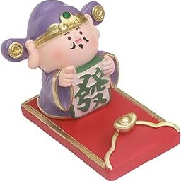 ARTISOUL® God of Fortune Figurine Phone Holder Miniature Figurine for Living Room Desk Purple | Home Decor | Figurines-image-69
