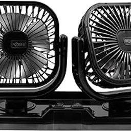 4" Dual Head Car cooling – 12V Electric Auto Cooling with Strong Airflow, 360° Rotating Dual Heads, Adjustable Speed – Quiet Dashboard Fan for Cars, Trucks, RVs, SUVs, Campers & More-image-48
