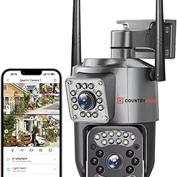 COUNTRYCAM 6MP 1080p Full HD WiFi CCTV Camera for Home Outdoor, Dual-Lens 360° Bullet/PTZ Security Camera with AI Motion Detection, Full-Color Night Vision, Two-Way Audio, IP65 Weatherproof-26