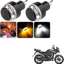 AUTOADDICT Auto Addict Bike And Scooty Handle Bar End DRL/White And Yellow Turn Signal LED Light Blinker Indicator For Hero Ignitor-image-36