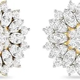 Aucent by PC Jeweller The Valtina 18KT Yellow Gold and Diamond Earrings-picture-10