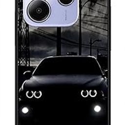 NDCOM for Premium Redmi Note 14 5G Back Cover Redmi Note 14 Back Cover | Stylish Redmi Note 14 5G Cases | Black Car Printed Metal Case-image-20