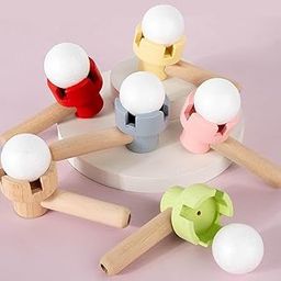 Fashion My Day Blow Balls Toy Wooden Games Classic for Children Kids Birthday Gift red-image-63