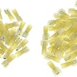 Lyla 100 Pieces 12-10 Gauge Nylon Fully Insulated Male Female Spade Terminals Kit-picture-30