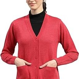 Womens Solid V Neck Full Sleeves Cardigan (1240717VN)-image-42