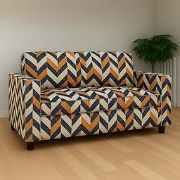 KENDALWOOD Furniture 2 Seater Sofa | Fabric 2 Seater Sofa Set | Sofa for Living Room & Home | Furniture for Office & Hotels | Fabric Color - Multicolor Cushions-image-28