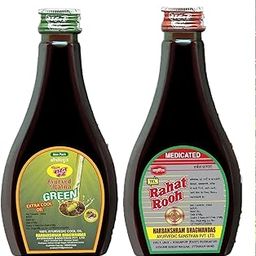 Harbansram Rahat Rooh Green & Medicated Oil Combo - 100% Natural and Pure, Ayurvedic Pain Relief Oil for Body, Back, Shoulder, Knee, and Muscle Pain Blend of 5 Herbs for Men & Women (Pack of 2) 200ml-13