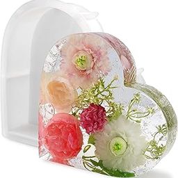 EKTA STATIONERY ? Creative Large Shape Deep Casting Silicone Mould Epoxy and UV Resin Silicone Mould Flower Preservative Mold for Resin Art,Wedding Tray Set of -1 PC (Heart 8 INCH 50 MM Depth)-picture-22