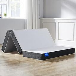 Tri Folding Memory Foam Mattress | Soft & Miduim Firm | Foldeble Mattress | Play Mat Foldable Bed | Guest beds | Camping Bed (Single Bed 72x36x4)-image-77