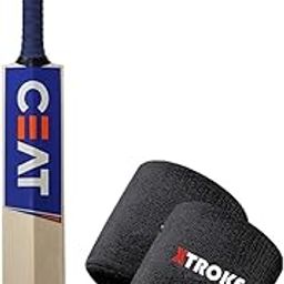 Xtroke Popular Willow Cricket Bat Combo Hand Wristband Free for All Tennis Balls Full Size Bat (Cricket Bat, 1 Hand Wristband, 1 Tennis Ball)-image-89