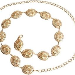 Women's New Waist Chain Dress Suit Accessories Belt Chain Retro Versatile(Golden)-image-74