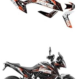 Grayfixx Off Road Edition Full Body Sticker for Adventure 250/390 | Made in Premium Gloss Vinyl with FPF (Fade Protection Film), Waterproof, Precut Sticker, Pack of 1 for Both Side-image-60