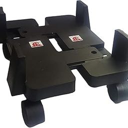 Vroxy Adjustable Heavy Duty CPU Trolley with Castor Wheels Computer Floor Stand Trolley CPU Stand CPU Holder Trolley Computer Desktop ATX CPU Steel Rolling Stand-4