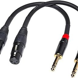 30 cm TRS to XLR Female Adapter, 6.35 to XLR Female, Adapter Audio Cable 6in/2pack-image-45