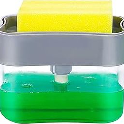 Zylondra Liquid Soap Dispenser on Countertop with Sponge Holder for Pet-image-34