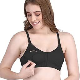 Women's Front Open Cotton Full Cup Non-Padded Nursing Bra, Feeding Bra & Maternity Bra for Comfortable Support, Easy Breastfeeding Access, Soft & Breathable for New Moms-image-44