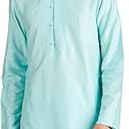 Men's Rayon Blend Festive Solid Long Kurta (Regular Fit)-30
