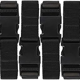 NIHSPRUHAY 10 feet Long Multi-Purpose Wide Utility Strap with Duraflex Buckle Adjustable Luggage Strap 6 pcs per Set (1.5 inch Width)-54