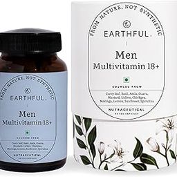 Earthful Multivitamin for Men | 100% Plant, Non-Synthetic | With Biotin, Iron, Zinc, Vitamin A, C, D3, K2 for Immunity, Hair, Skin & Bones - 60 Capsules-10