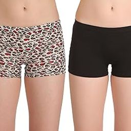 Women Printed Cotton Blend Boy Short Panty Pack of 2-image-32