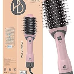 HOMEBASIC 1200W Hot Air Brush For Women, Hair Straightening Brush/Dryer/Volumizer/Curler Comb, 3 Heat & Speed Settings+ Cool Option, 360° Airflow, Ceramic Plates, Auto Shut-Off, for Frizz Free Hair-picture-50