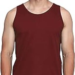 Sleeveless Tank Top for Men | Plain Ring Spun Super Combed Bio-Washed Cotton-image-86