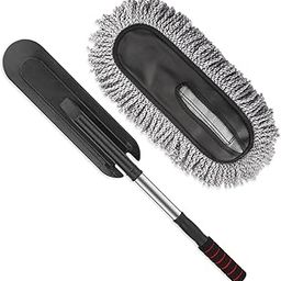 COOFANDY Car Duster, Exterior Interior Cleaner, Microfiber Duster with Extendable Handle for Cleaning, Multipurpose Dust Cleaner Car Wash Brush for Home, Kitchen, Office-image-18