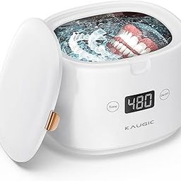 Retainer Cleaner with Upgraded MCU, 30W/45kHz Ultrasonic Frequency, 230ML Portable Retainer Cleaner Machine for Mouth Guards, Dentures, Night Guard, Aligner -White-image-84