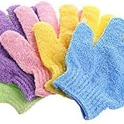 Body Bath Scrubber Cleaner Rubber Gloves Spa Massage -2 Pair, Random Color-image-72