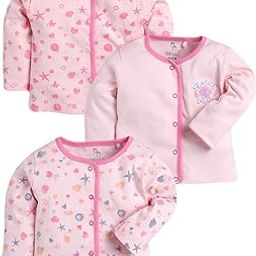 baby go BabyGo 100% Soft Cotton Pack of 3 tees for Baby boy and Baby Girl Pink-picture-35