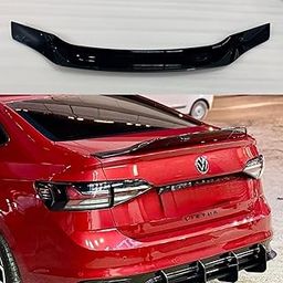 ABS Quality Virtus Slavia Rear Roof Lip Duck Tail Spoiler Tail Trunk Wing Gloss Black Improve Your Car Aerodynamic & Sport Appearance for Virtus Slavia-image-26