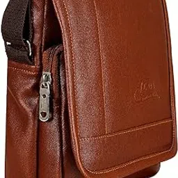 leather world Sling Bag for Men PU Leather Messenger Cross Body Travel Office One Side Chest Shoulder Bag for Men & Women-picture-33