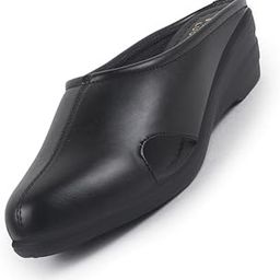 Women's Back Open Flatform Formal Slip On Mules Clogs Outings|All Day Comfort|Office Shoes-image-1