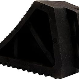 LADWA Rubber Wheel Chock Wheel Stopper Movable Heavy Duty Solid Rubber for Prevents Vehicles from Rolling During Maintenance or Storage (Pack of 1)-30