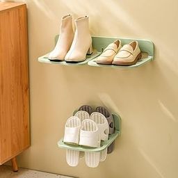 SAKSAA Plastic Wall Hanging Shoe Rack Organizer | Space Saving Foldable Shoe Storage Shelf | Durable & Waterproof Wall-Mounted Shoe Holder for Home, Entryway, Bathroom-image-64