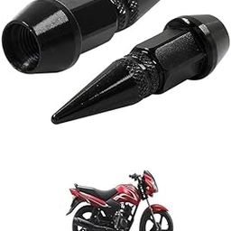LOVMOTO Universal Spiked Valve Caps,Aluminum Alloy Dustproof and Waterproof Tire Valve Stem Caps, Suitable for Cars, Trucks and Motorcycles (2PCS Black) Comfortable with SPO-rt-image-110