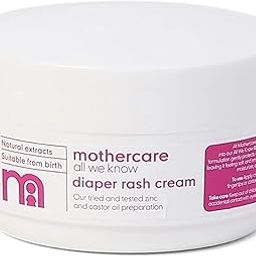 Mothercare All we know Diaper rash Cream 100gm By Fratelli | Zinc and castor oil preparation | Hypoallergenic | Soothe your baby's skin | non greasy and easy to apply-60