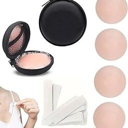 Nipple Cover for Women Reusable Comfortable with Double Sided Tape 36 Pieces Invisible Sticky Adhesive Silicone Nipple Pasties Cover Fashion Clothing Accessory Beige and White-image-92