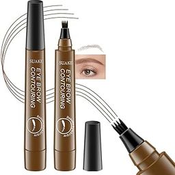Fidrox Eyebrow Liquid Makeup Pen with 4 Micro-Fork Tip Brow, Natural Flawless Looking Brow, Waterproof, Long-Lasting & Smudge Proof, Microblading Clear Eyebrow Pen | Stays on All Day (Brown)-16