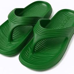 Men's Waterproof Slippers, Lightweight Summer Casual Flip-Flops, White-picture-20