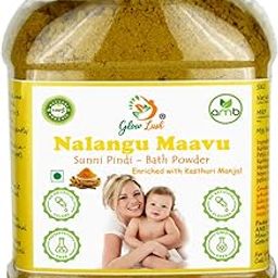 Glow Lush Herbal Nalangu Maavu Bath Powder (250 gm)| Ubtan, Sunni Pindi Bath Powder-image-44