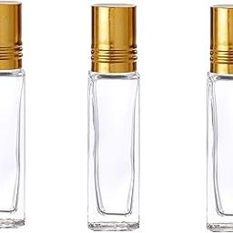 Hunky Dory Glass Empty Reusable Roll on Bottles with Golden Cap (6ml , Set of 3)-3