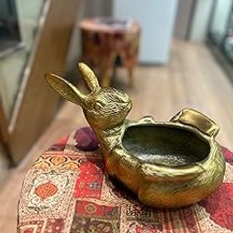 Houses of Treasures Brass Rabbit Bowl | Handcrafted Decorative Bowl with Cute Rabbit Design for Kids’ Room & Gifting | Playful Brass Accent for Home Décor & Snacks-17