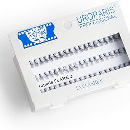 Uroparis Flare 2 Eyelashes for Women — Handmade Eye Lashes | Individual Eye Lashes with Virgin Hair | Volumizing & Lightweight | Glam, Gorgeous & Unique Eyelashes (Black) - 1 Pcs-48