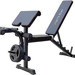LET'S PLAY Adjustable Preacher Curl Bench with Leg Extension & Curl, Comfortable Faux Leather Seat, Premium Padding for Arm & Leg Workouts (for Further Query and Discounts- 8587902343)-picture-3