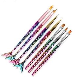 7Pcs Acrylic Nail Art Brush Set Mermaid Handle Nail Flower Painting Pen Nail Gradient Brushes UV Gel Builder Manicure DIY Tools-picture-21