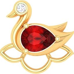 P.C Chandra Jewellers 22KT (916) Yellow Gold Swan Shaped Nosepin for Women & Girls - 0.65 Gram-image-81