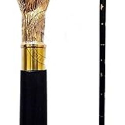 Moycraft Lion Wooden Folding Walking Sticks 36 inches Black with Brass inaly-image-43